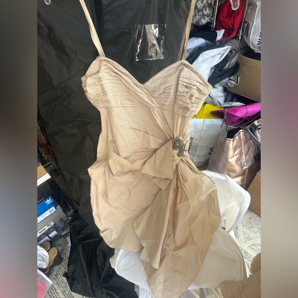Cream mini dress